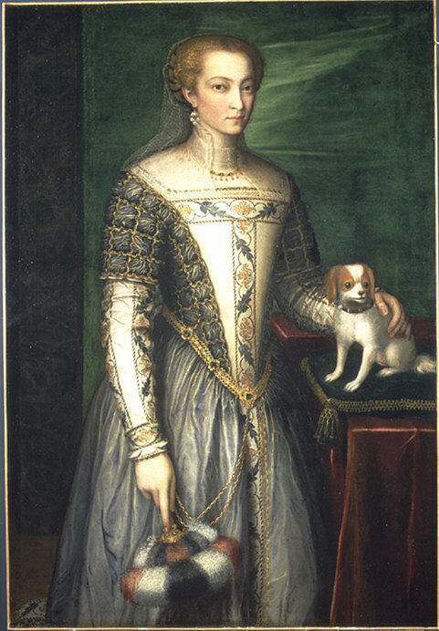 Bernardino Campi,cremonese,dama,fine 1560s,met NY