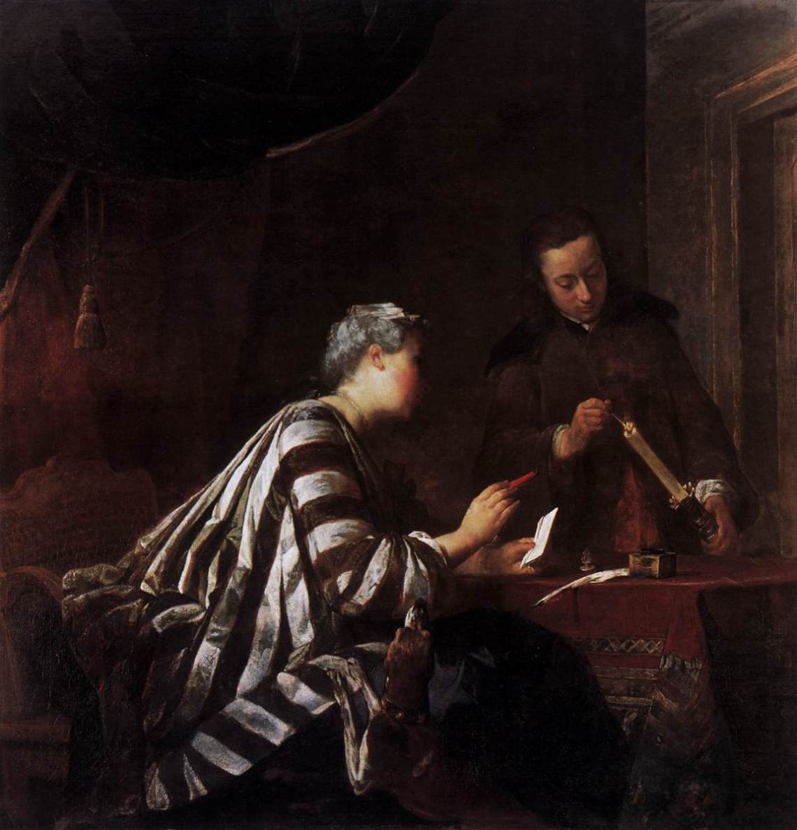 Chardin, sealing a letter,1733,Schloss Charlot. Berlin