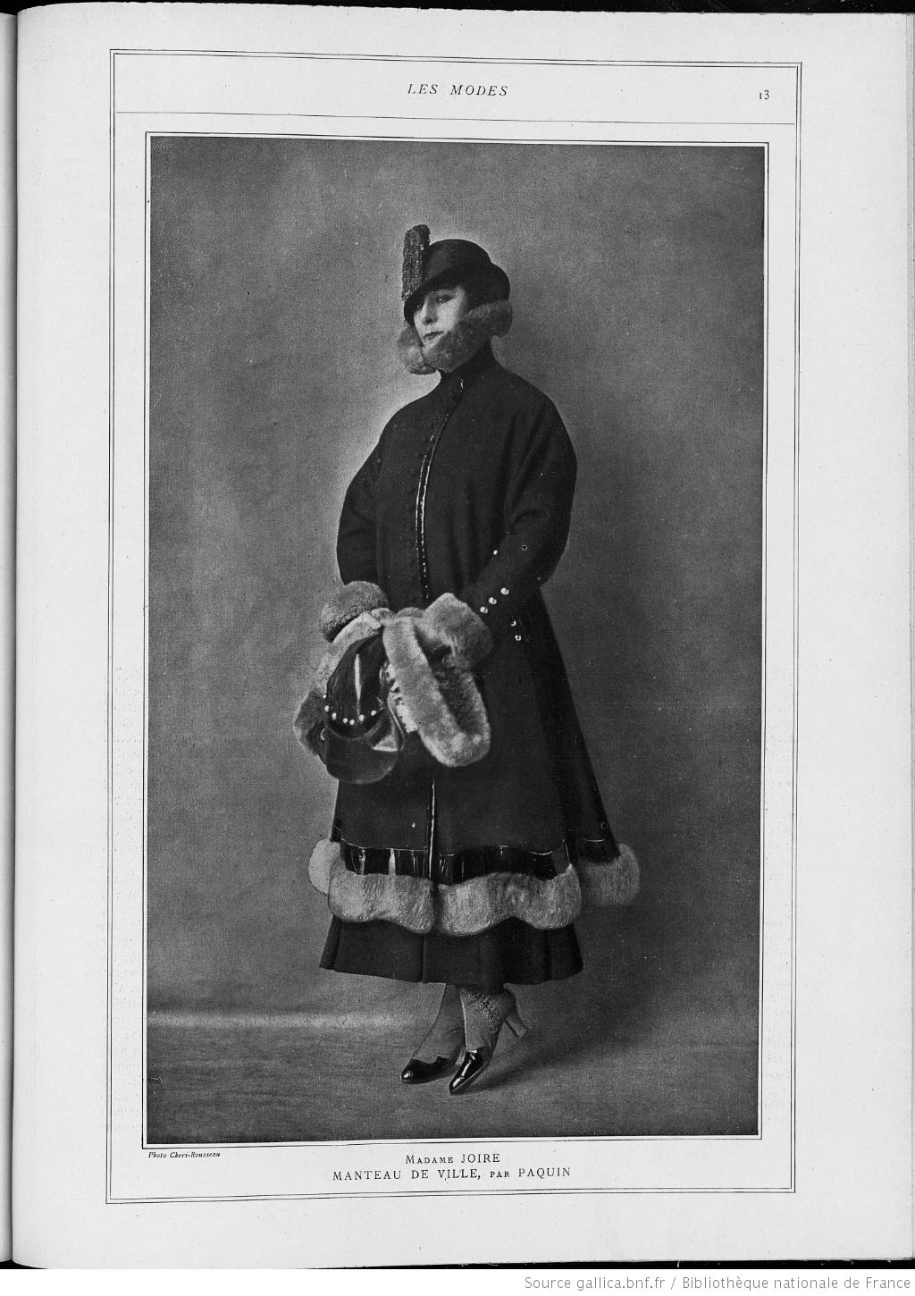 Paquin, manteau de ville, 1915