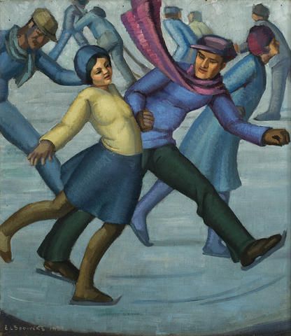 Ethel Spowers, skaters, 1931 Bonhams