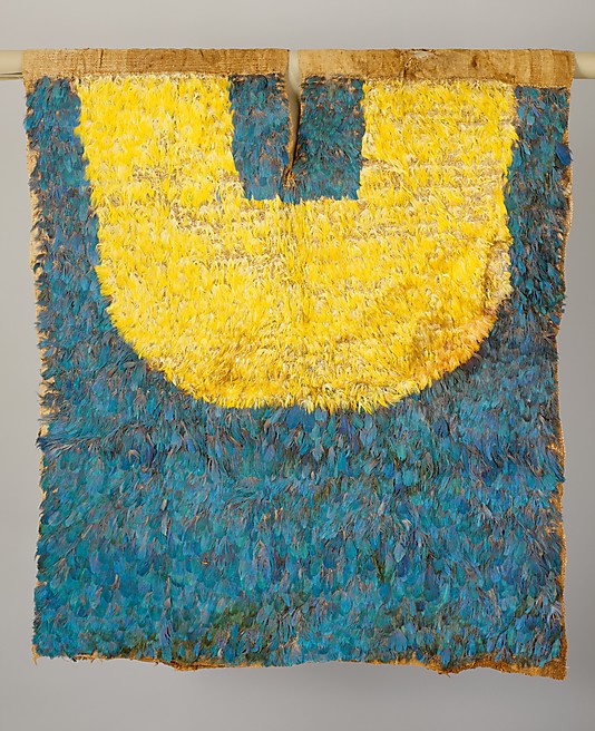 feather tunic, 7th-10thC, feathers sewn on cotton fabric,MET NY